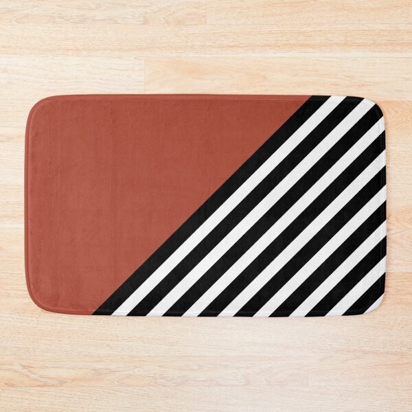 Artikelvorschau, Color Block & Stripes Geometric Print, Sienna, Black and White entworfen und verkauft von meggydesigns.
