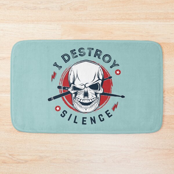 Item preview, Destruyo el silencio, Cool Drummer Saying, Drummer Skull designed and sold by calalassy.