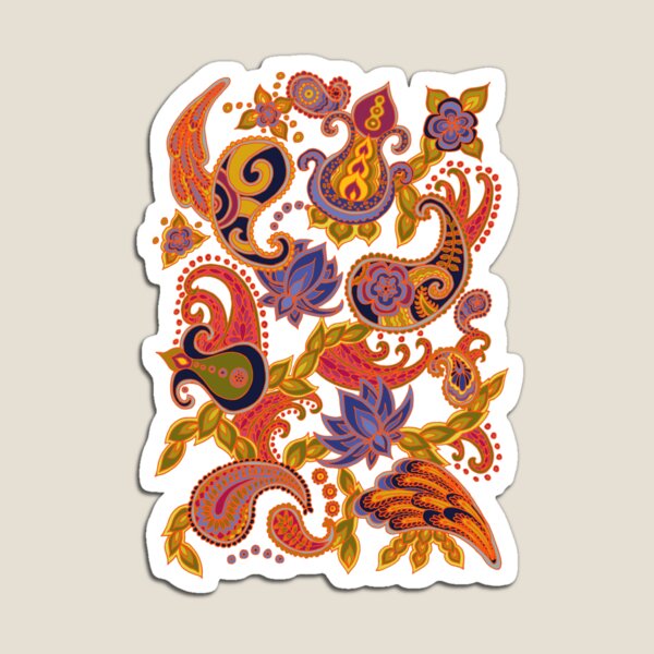 Paisley of '71 - orange Magnet