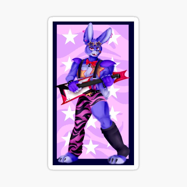 Printable Glamrock Bonnie 5x5 Sticker - JentasticArt's Ko-fi Shop