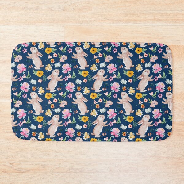 Item preview, Colorful Spring Flowers & Bunny Rabbit pattern design - Spring Floral Wonderland designed and sold by AppareIIndustry.