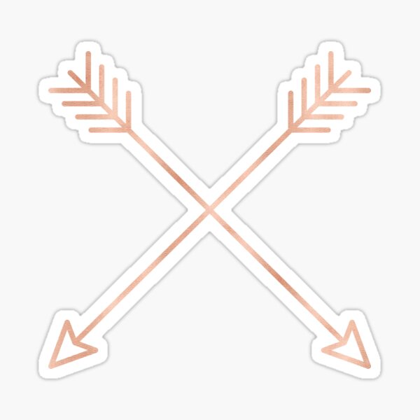 Rose Gold Arrows 2.0 - Adventure Wanderlust Pink Compass Design tshirt tapestry pillow rosegold Sticker