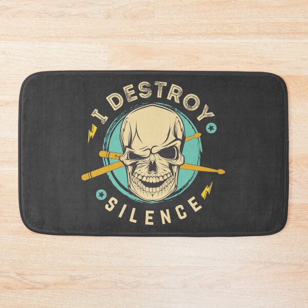 Item preview, Destruyo el silencio, Cool Drummer Saying, Drummer Skull designed and sold by calalassy.