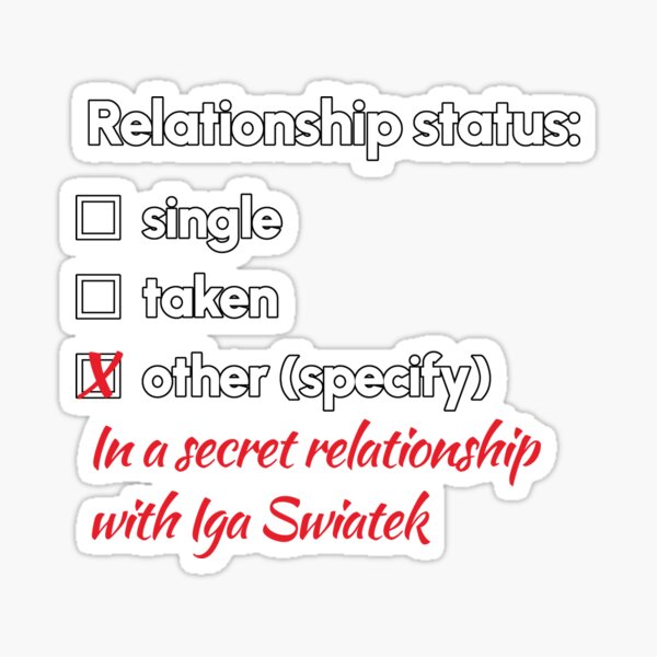 Item preview, Iga Swiatek - Relationship 2 designed and sold by 2Girls1Shirt.