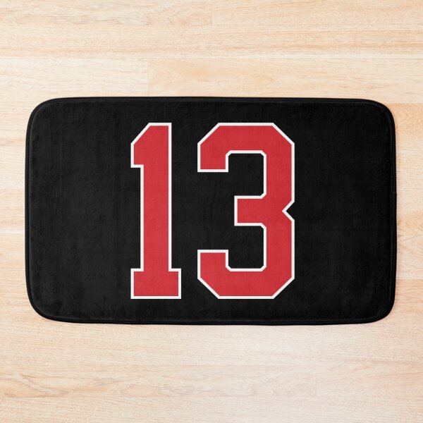 Item preview, Sports Number 13, red black color lucky sport thirteen designed and sold by ArtIsParty.