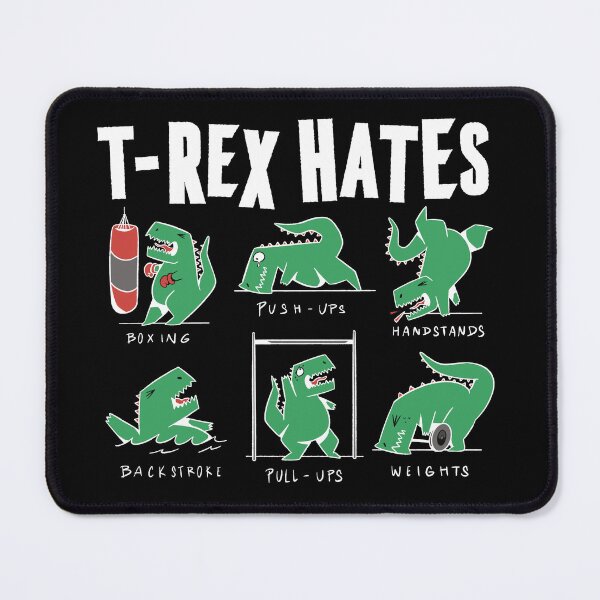 Item preview, Funny T Rex Hates Boxing, Push UP, Pull ups designed and sold by katastrophicus.