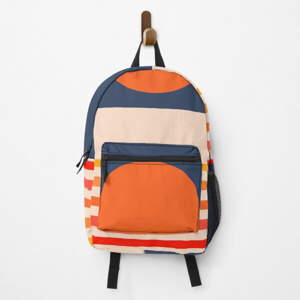 Item preview, Dark Blue Orange Colorful Retro Stripes - Abstract Sunset designed and sold by LiquidWing.