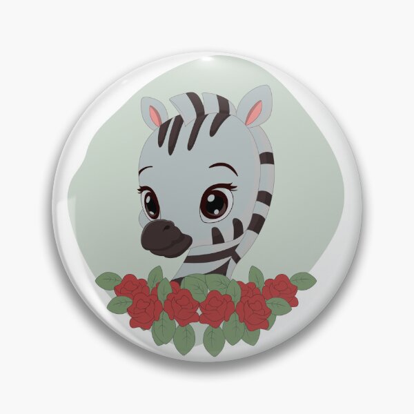 Item preview, Cute Zebra head cartoon with flowers. designed and sold by Kanchan1987.