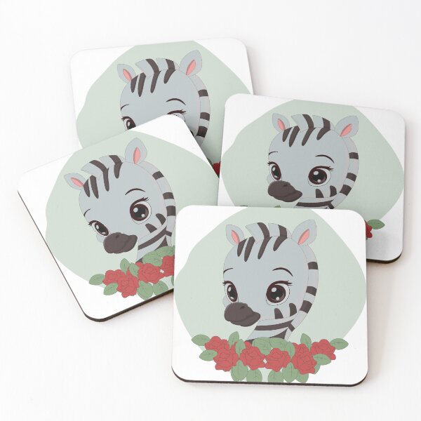 Item preview, Cute Zebra head cartoon with flowers. designed and sold by Kanchan1987.