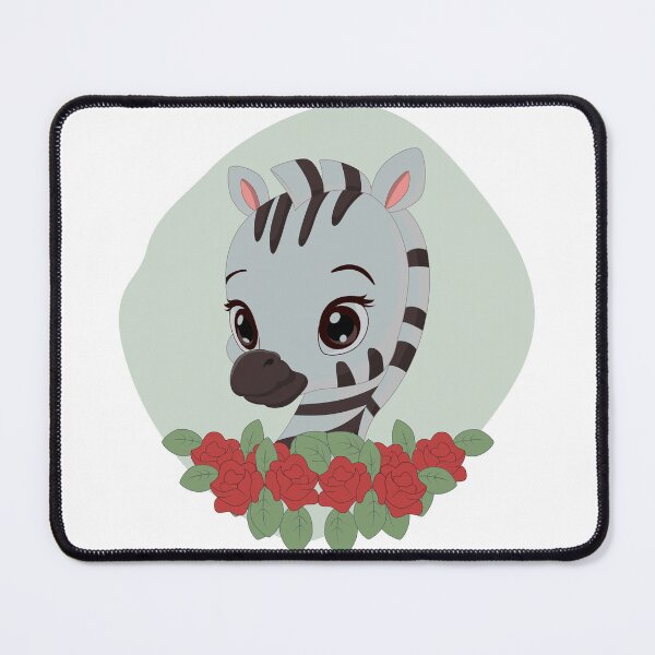Item preview, Cute Zebra head cartoon with flowers. designed and sold by Kanchan1987.