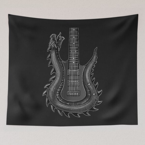 Aperçu de l'œuvre Chemise de guitare Dragon unique pour homme - Rock N Roll Band Musics créée et vendue par PootinTuon.