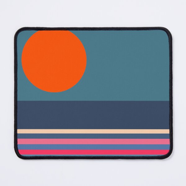 Aperçu de l'œuvre Rayures rétro colorées orange rouge - Coucher de soleil abstrait créée et vendue par LiquidWing.
