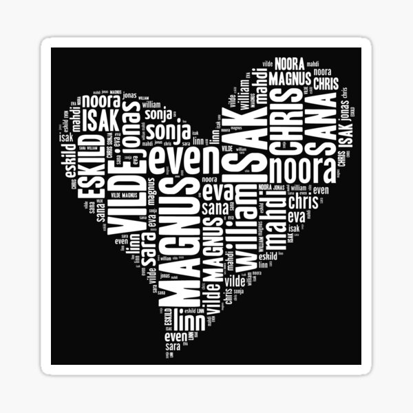 Skam heart - white Sticker