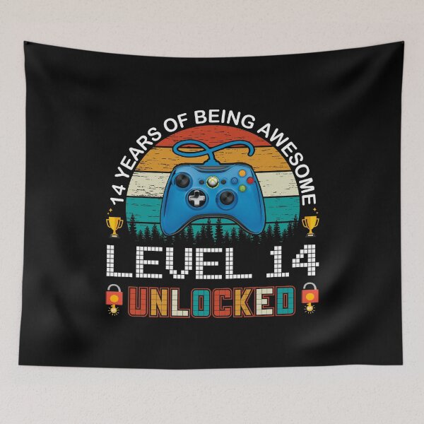 Item preview, 14 Years Of Being Awesome Level 14 Unlocked Gamer designed and sold by PansyBoyd.