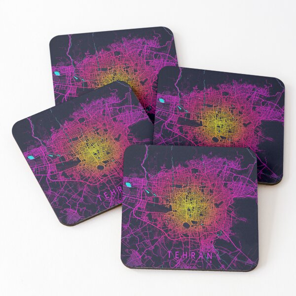 Item preview, Tehran City Map of Iran - Neon designed and sold by deMAP.