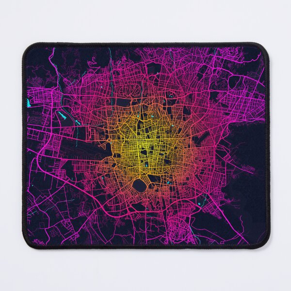 Artikelvorschau, Teheran Stadtplan des Iran - Neon entworfen und verkauft von deMAP.