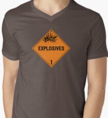 HAZMAT Class 1: Explosives Men's V-Neck T-Shirt