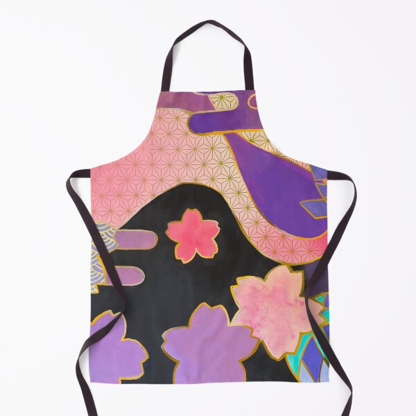 Item preview, Wagara Elegant sakura gold leaf hemp Japanese kimono traditional style designed and sold by super_shimizu.