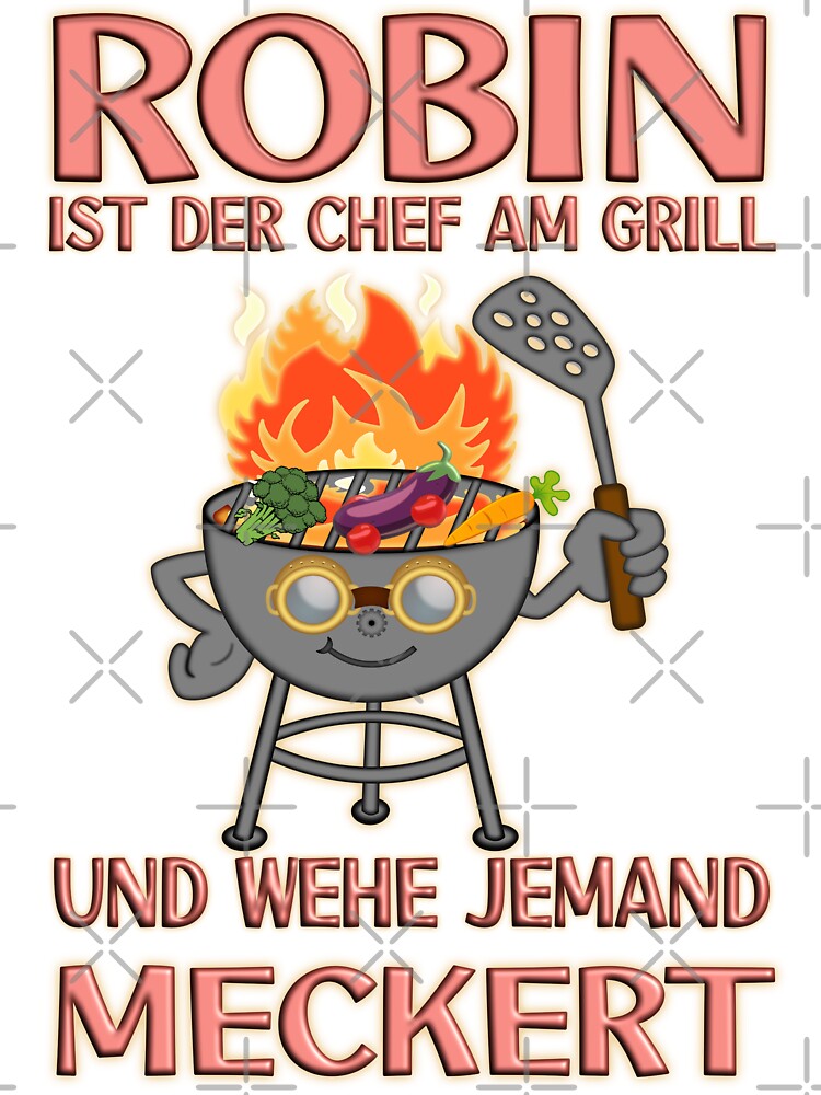 gezond verstand Fonetiek Draaien Robin is the chef at the grill - vegan version" Kids T-Shirt for Sale by  madrigenum | Redbubble