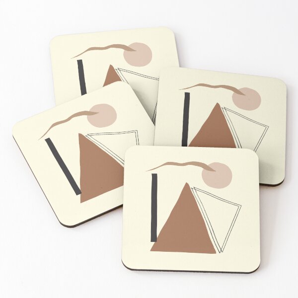 Item preview,  Warm Toned Boho Abstract Geomerical  Shapes line Art Design designed and sold by zedonee.