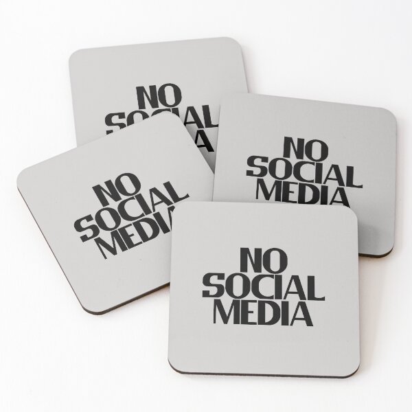 Item preview, No Social Media - Bold Black Text designed and sold by Chubuter.