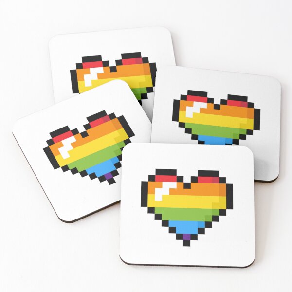Item preview, Pixelated Rainbow Heart designed and sold by Teepocalypse.