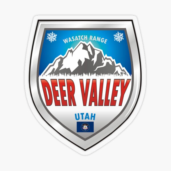 Skiing Utah Mountain Sports Deer Valley Ski Sticker 
