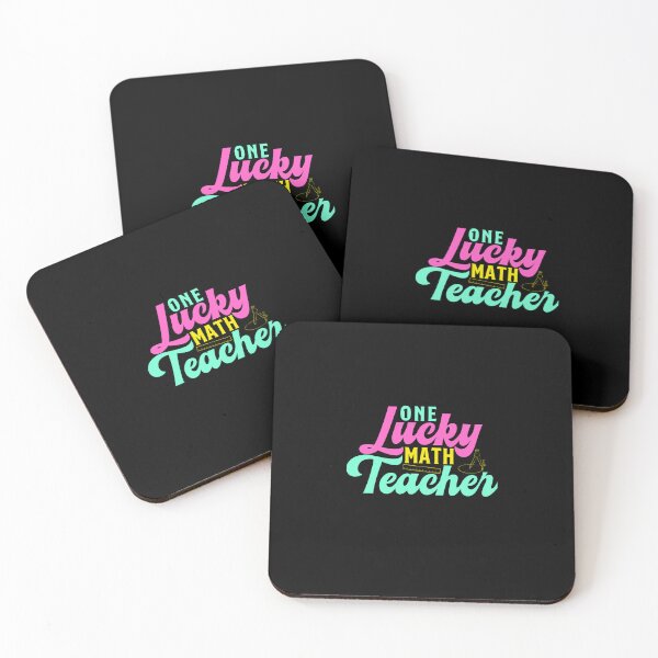 Item preview,  One Lucky Math Teacher Funny Mathematics Education Quote designed and sold by ZETTIF ⭐⭐⭐⭐⭐.