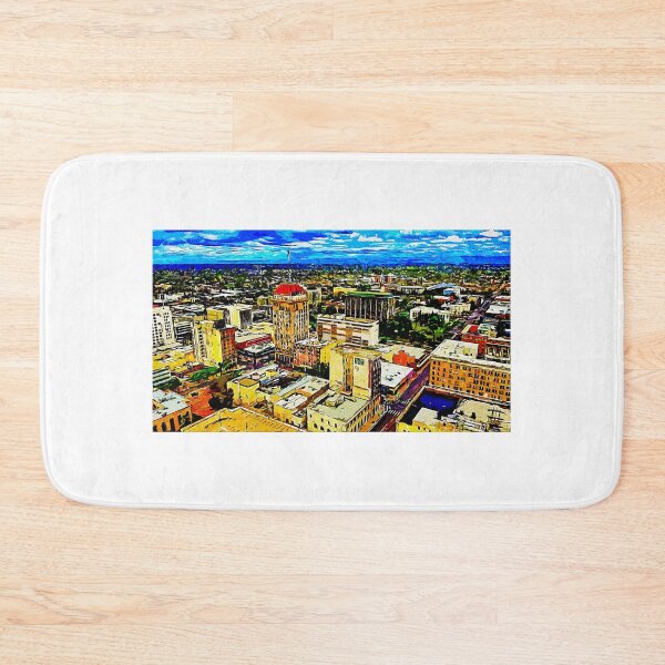Item preview, Downtown Fresno, California - impressionist painting designed and sold by NickoPrints.