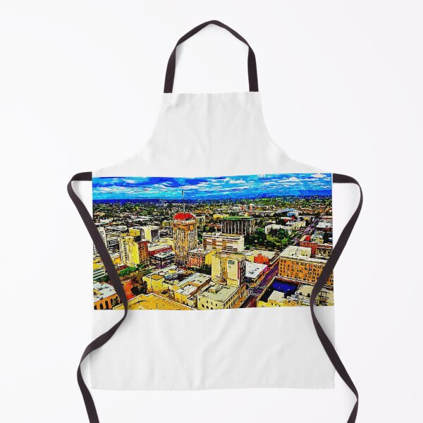 Item preview, Downtown Fresno, California - impressionist painting designed and sold by NickoPrints.