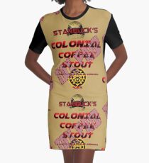 Starbuck's Colonial Coffee Stout Graphic T-Shirt Dress
