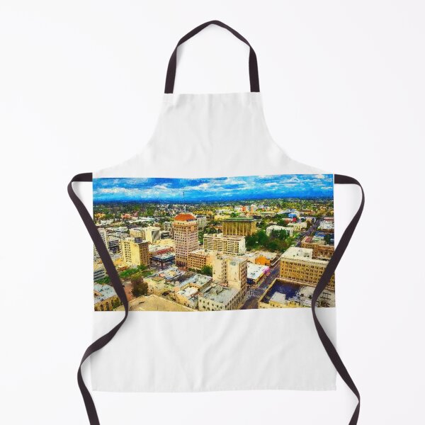 Item preview, Downtown Fresno, California, digital painting designed and sold by NickoPrints.