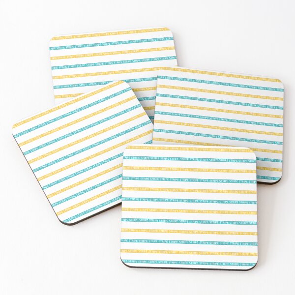 Item preview, Stripe - Turquoise and Yellow designed and sold by LAEC-Shop.