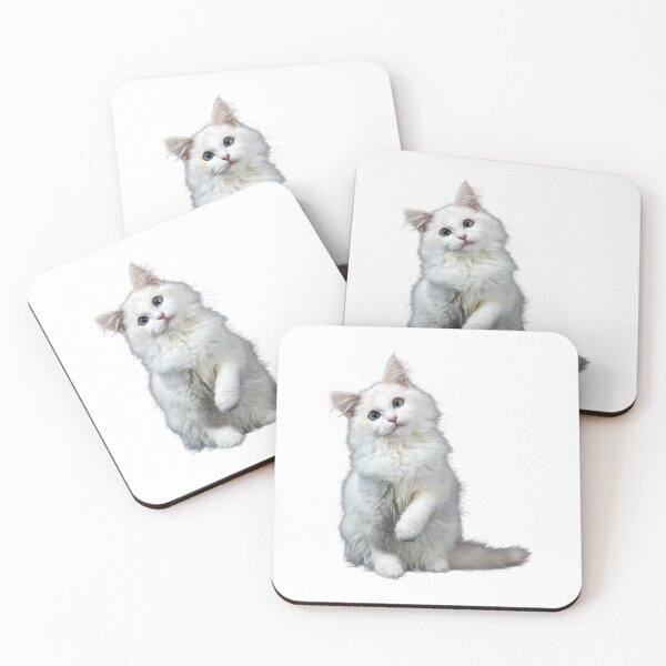 Item preview, beautiful white cat looking at me designed and sold by JAG2B.
