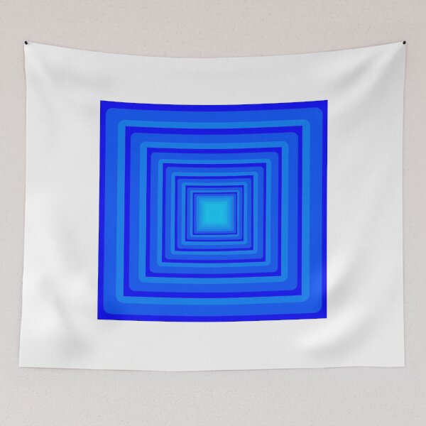 Item preview, Art work with blue shades in square design. designed and sold by Aumcreations.