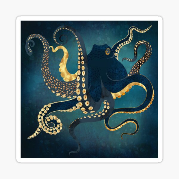 Metallic Octopus IV Sticker