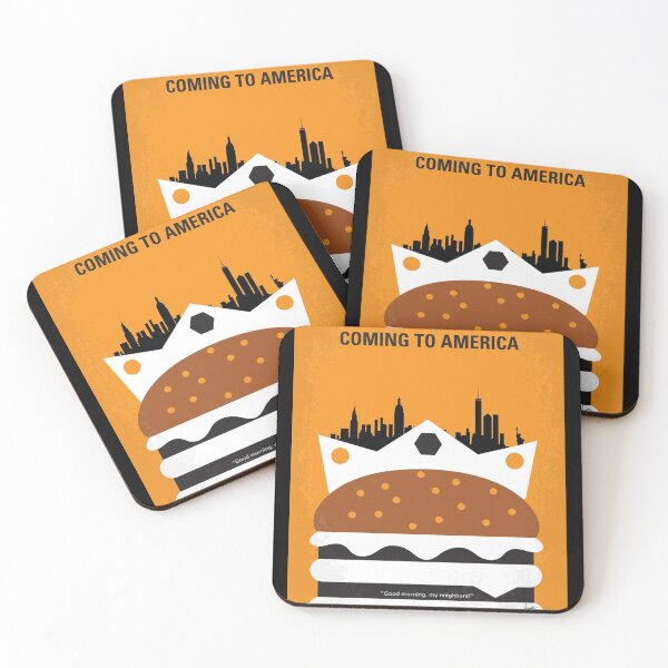 Item preview, No402- Coming to America minimal movie poster Poster designed and sold by sanbrandgre.