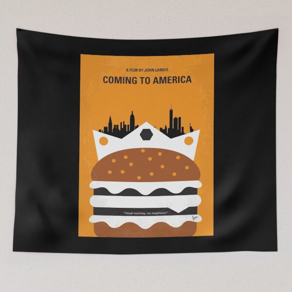 Item preview, No402- Coming to America minimal movie poster Poster designed and sold by sanbrandgre.