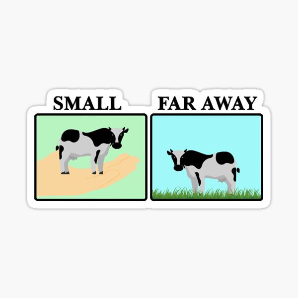 Vista previa del artículo con la obra «Vacas pequeñas y lejanas», diseñado y vendido por CharlotteDennys.
