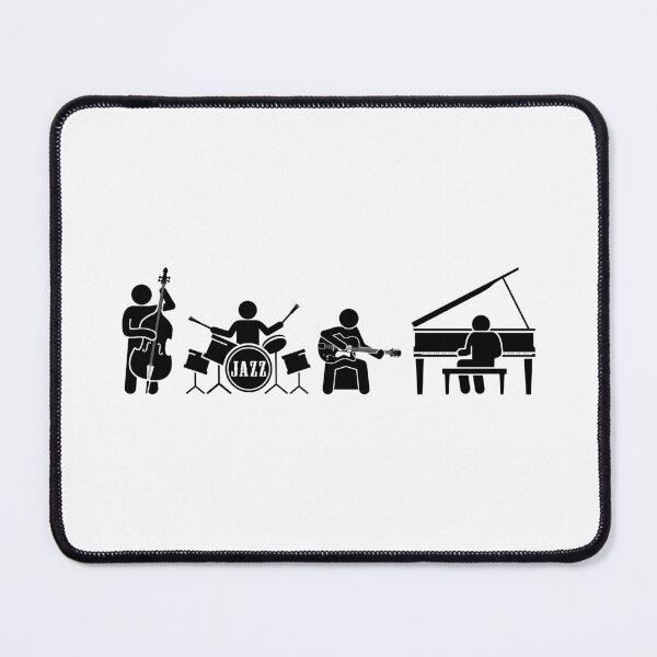 Item preview, PICTO JAZZ QUARTET - JAZZ BAND in PICTOGRAM SILHOUETTES black designed and sold by KoolDsignsMUSIC.