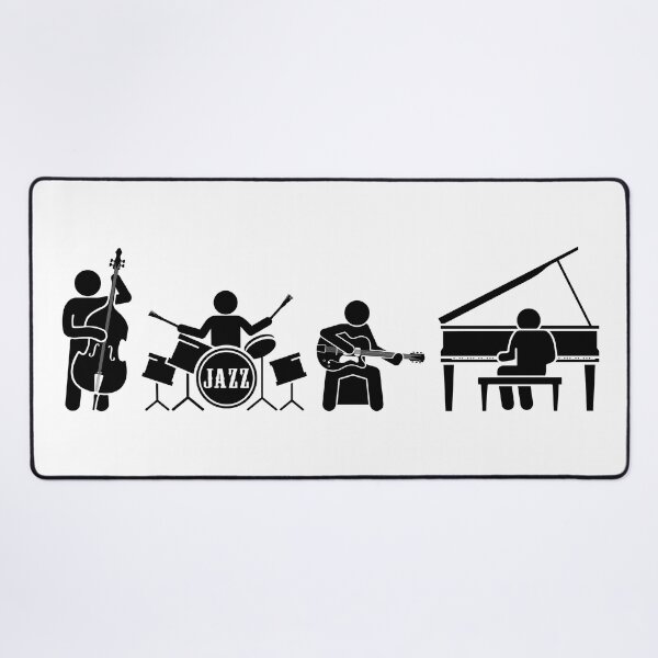 Item preview, PICTO JAZZ QUARTET - JAZZ BAND in PICTOGRAM SILHOUETTES black designed and sold by KoolDsignsMUSIC.