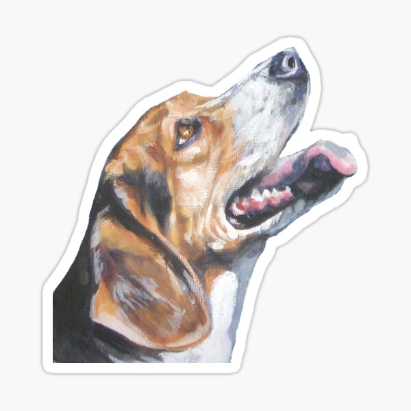 Item preview, Loving Beagle Fine Art Painting designed and sold by lashepard.