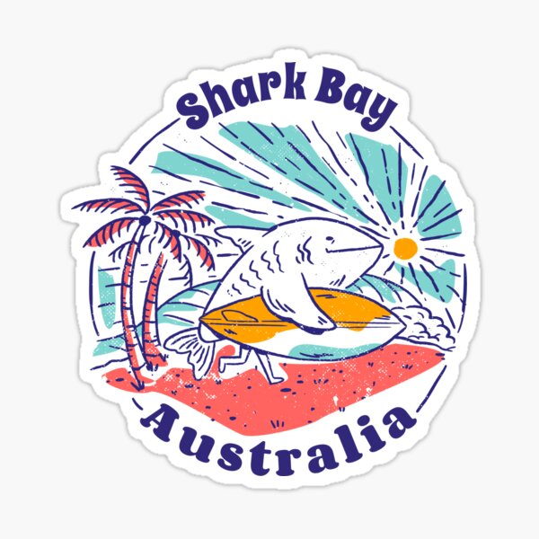 Item preview, Shark bay, Western Australia ( Shark surfing) designed and sold by Paperfly Studio.