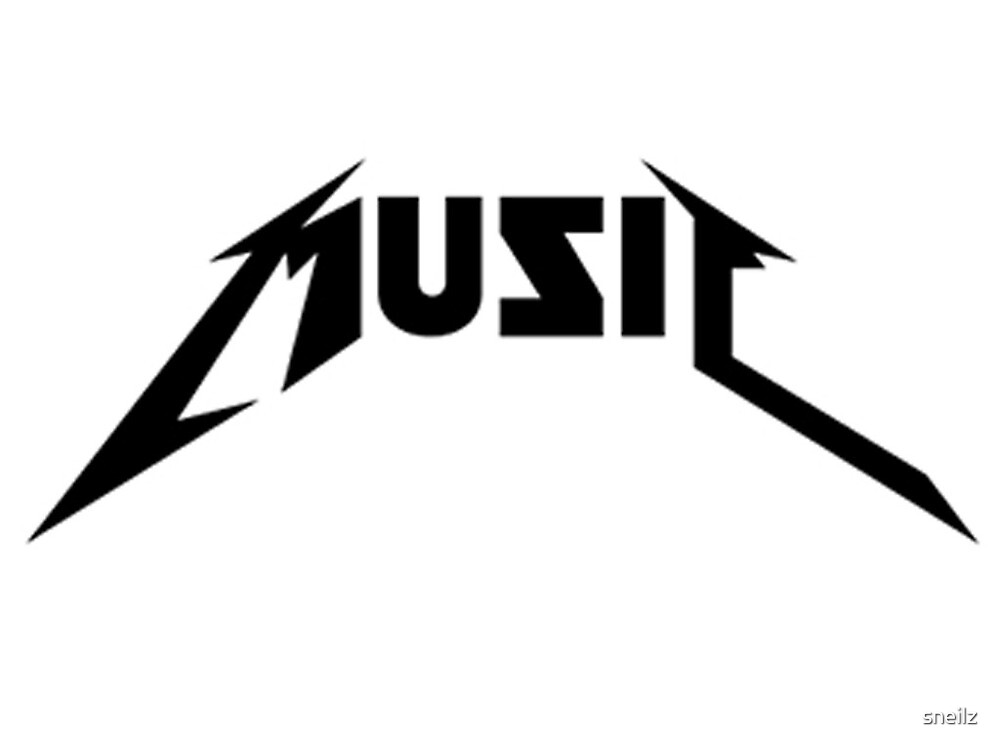 Musik Metallica Schriftart Von Sneilz Redbubble