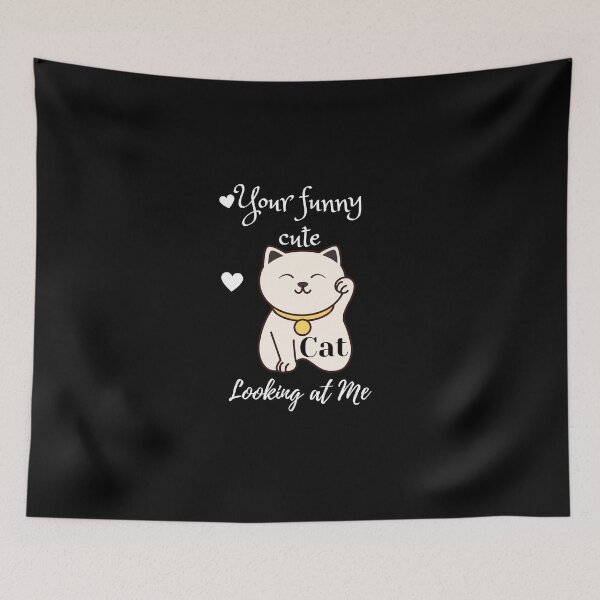 Item preview, Your funny cute cat is looking at me  designed and sold by Havilaharts.