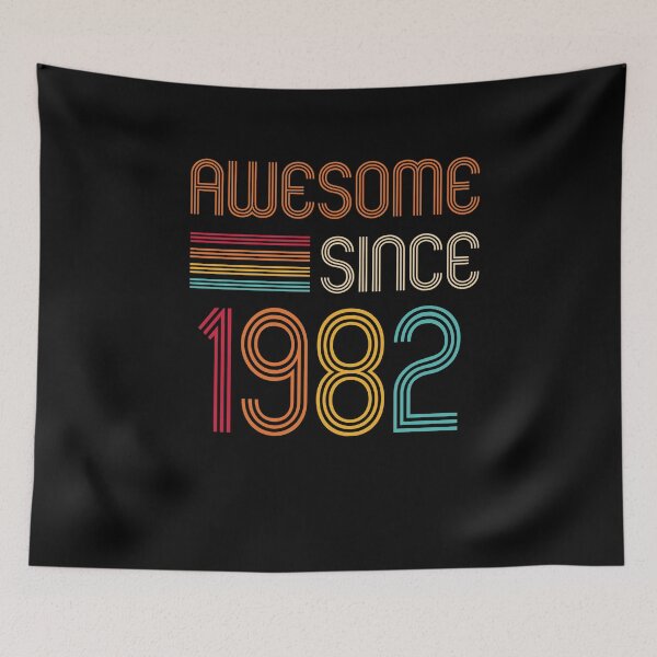 Item preview, Awesome Since 1982 Retro T-Shirt, Birthday 1982,Birthday gift idea for Mom ,Dad & Siblings, Cool gift idea for your familly designed and sold by Tidasse ⭐⭐⭐⭐⭐.