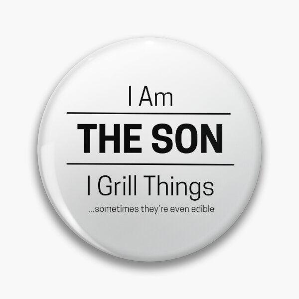 Artikelvorschau, Lustiges Sohn-Grill-Zitat, das sagt, ich bin der Sohn, ich grille Dinge, schwarzer Text entworfen und verkauft von hjsmith.