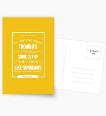 Roald Dahl quote - if you have good thoughts Postcards
