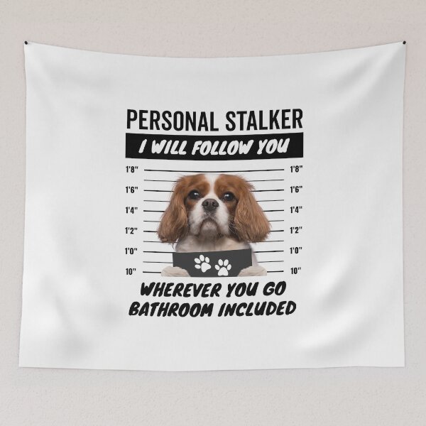 Item preview, Personal Stalker Dog – Blenheim Cavalier King Charles Spaniel designed and sold by More Cute Dogs.