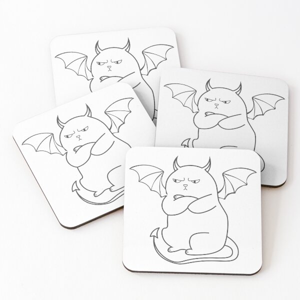 Item preview, Outline offended devil cat designed and sold by CutieBlue.